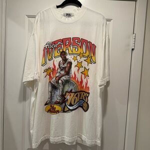 DND by Ferris Allen Iverson White Graphic Tee